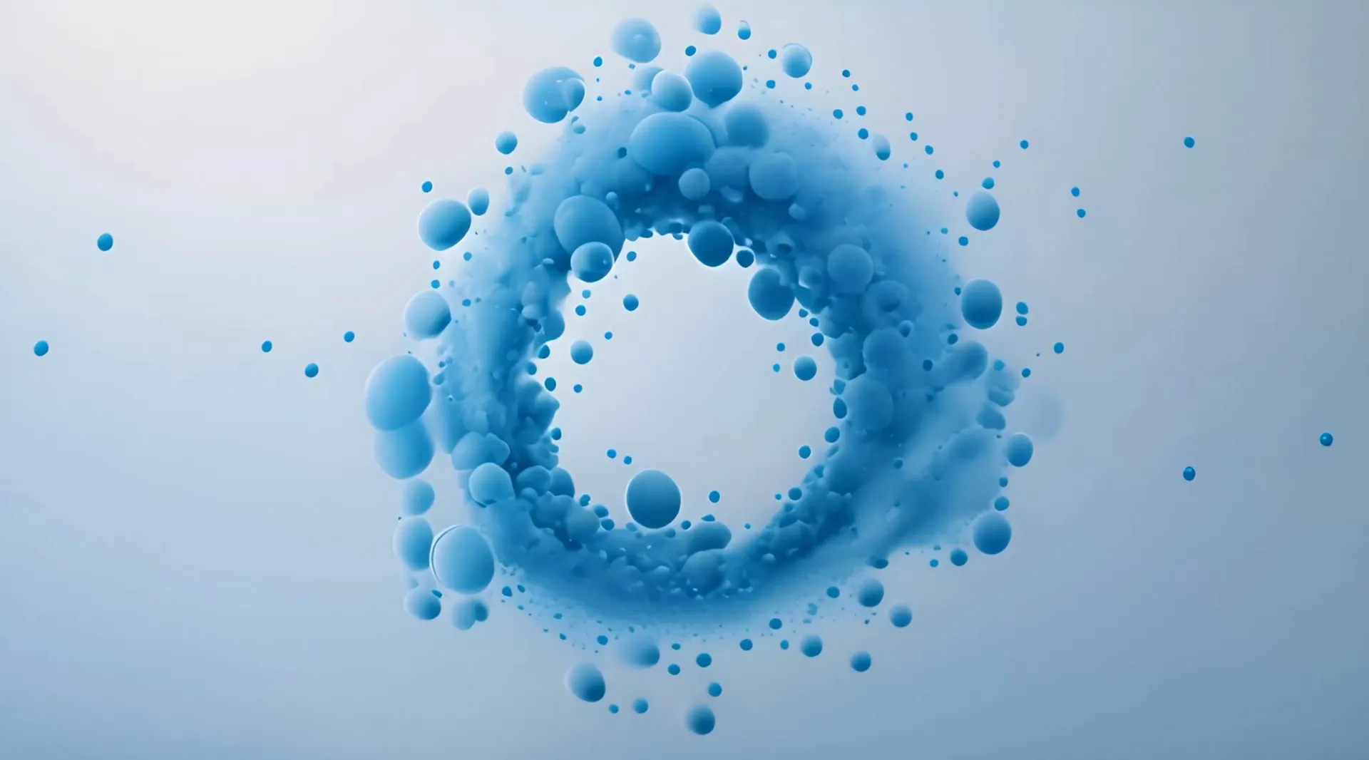 Cerulean Bubbles Dance Peaceful Video Loop
